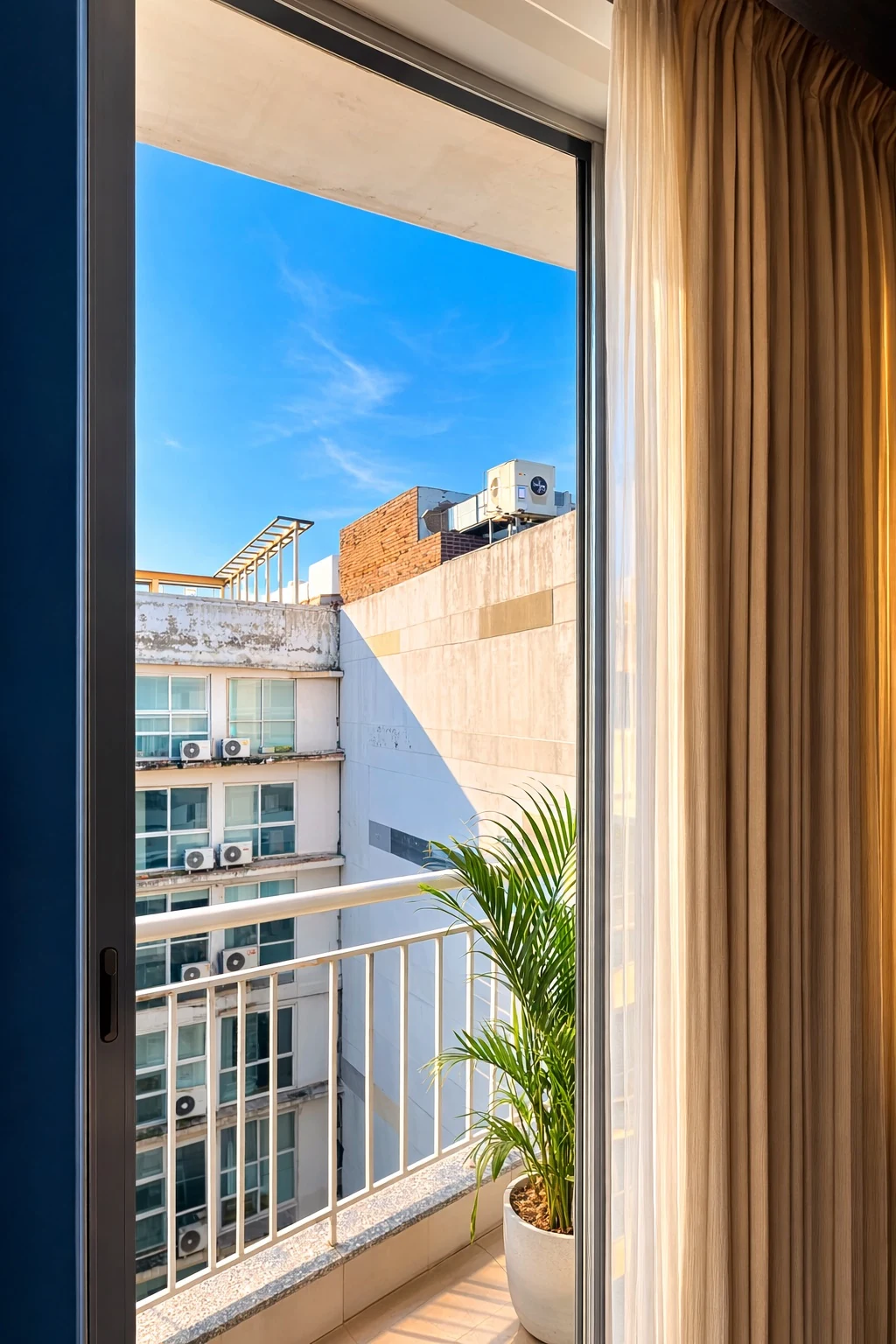 Private balcony with city view