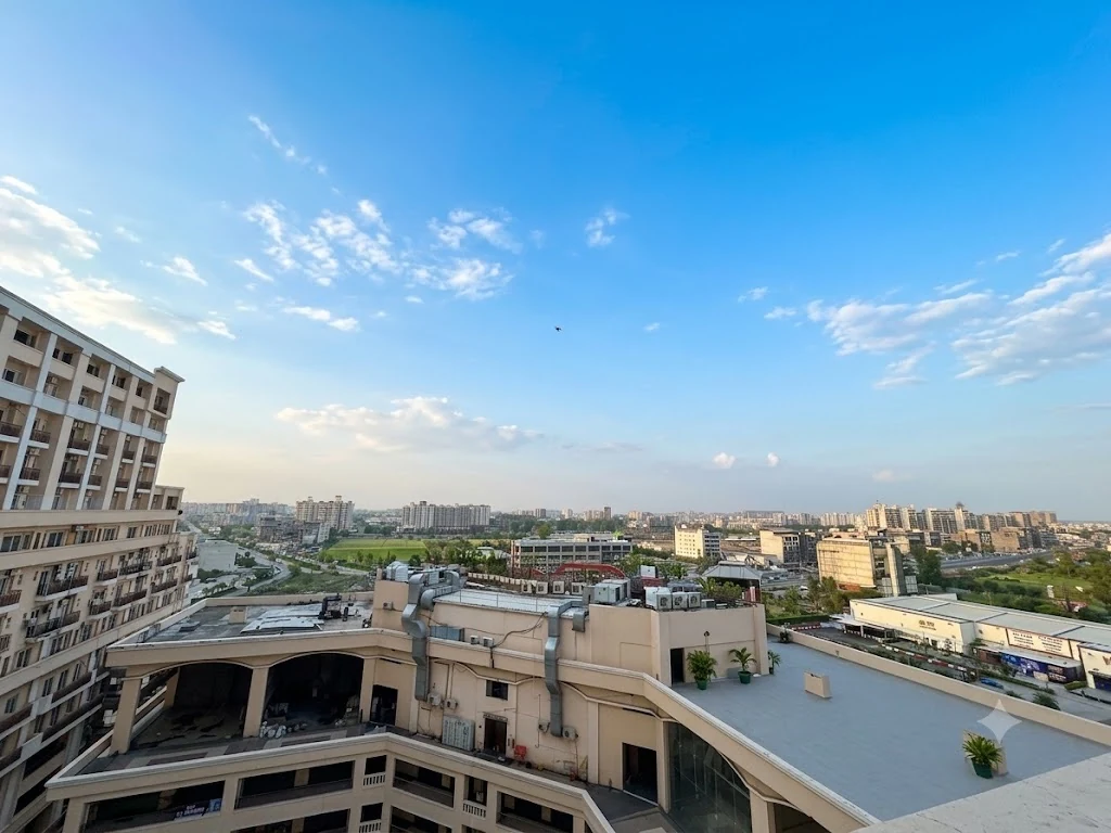 Open skyline view from the Sukoon 1BHK balcony